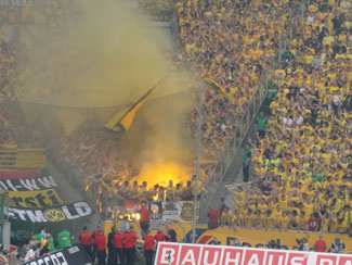 BVB-Fans in Mönchengladbach