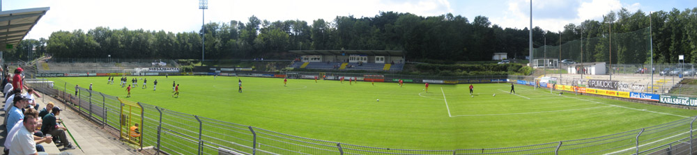 Das Waldstadion Kaiserlinde in Elversberg