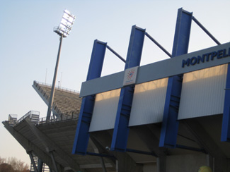 Das Stadion in Montpellier von Auen