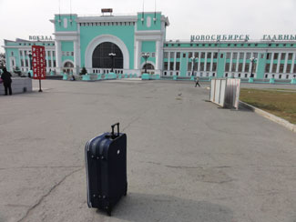 Das Ziel: Der Bahnhof in Nowosibirsk