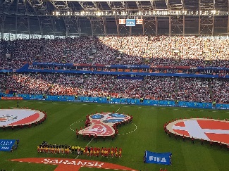 Peru-Fans bei der WM 2018 in Sarank