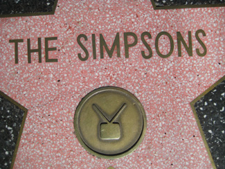 Stern für die Simspons auf dem Walk of Fame