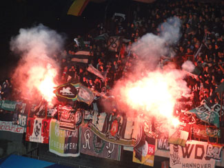 Hannover-Fans in Lüttich