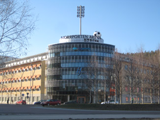 Auenansicht der Norrporten Arena in Sundsvall