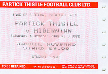 Partick Thistle FC - Hibernian FC 0:1 (4.10.03)