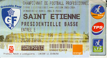 Grenoble Foot 38 - AS Saint-Etienne 2:2 (2.4.04)