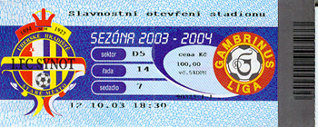 1. FC Synot - Borussia 3:2 (12.10.03)