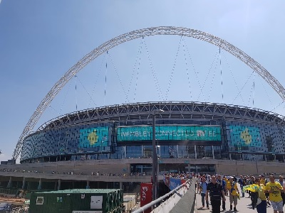Das Wembley Stadion mitsamt Bogen
