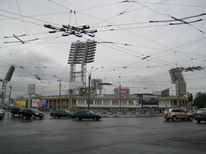 Außenansicht des Petrowsky-stadions