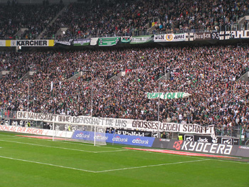 Protest in der Nordkurve / Foto: Holger Heinemann, Ultras Mönchengladbach