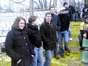 Der kleinste Gästeblock des Jahres. Foto: Thomas Weinmann