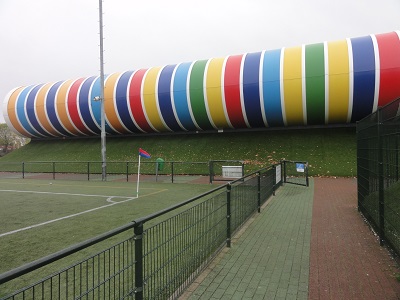 Rückseite der Halle