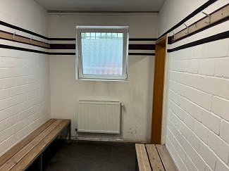 Kabine im Stadion an der Magazinstraße