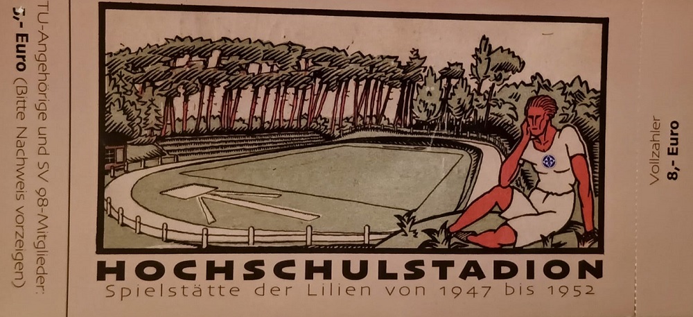 Eintrittskarte Hochschulstadion Darmstadt