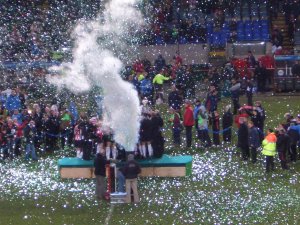 Siegerehrung für Derry City