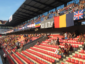 Die Gegengerade im Stadion Letna