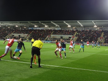 Haupttribüne im Sportpark Husterhöhe in Primasens