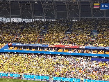 Die Mordwinien-Arena in Saransk in Orange