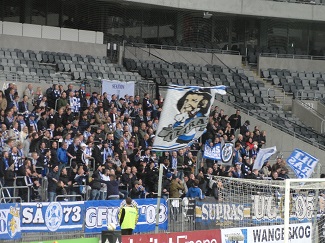 Block von IFK Göteborg bei Djurgarden