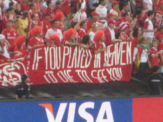 If you playes in heaven, I'd die to see you